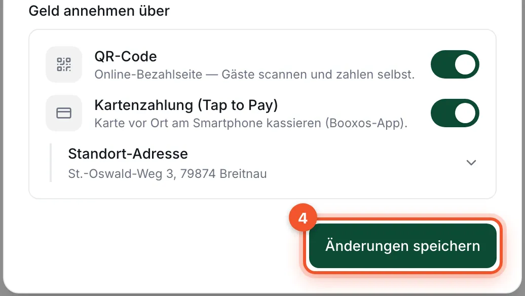 Knopf „Änderungen speichern“ unten im Dialog „Box bearbeiten“