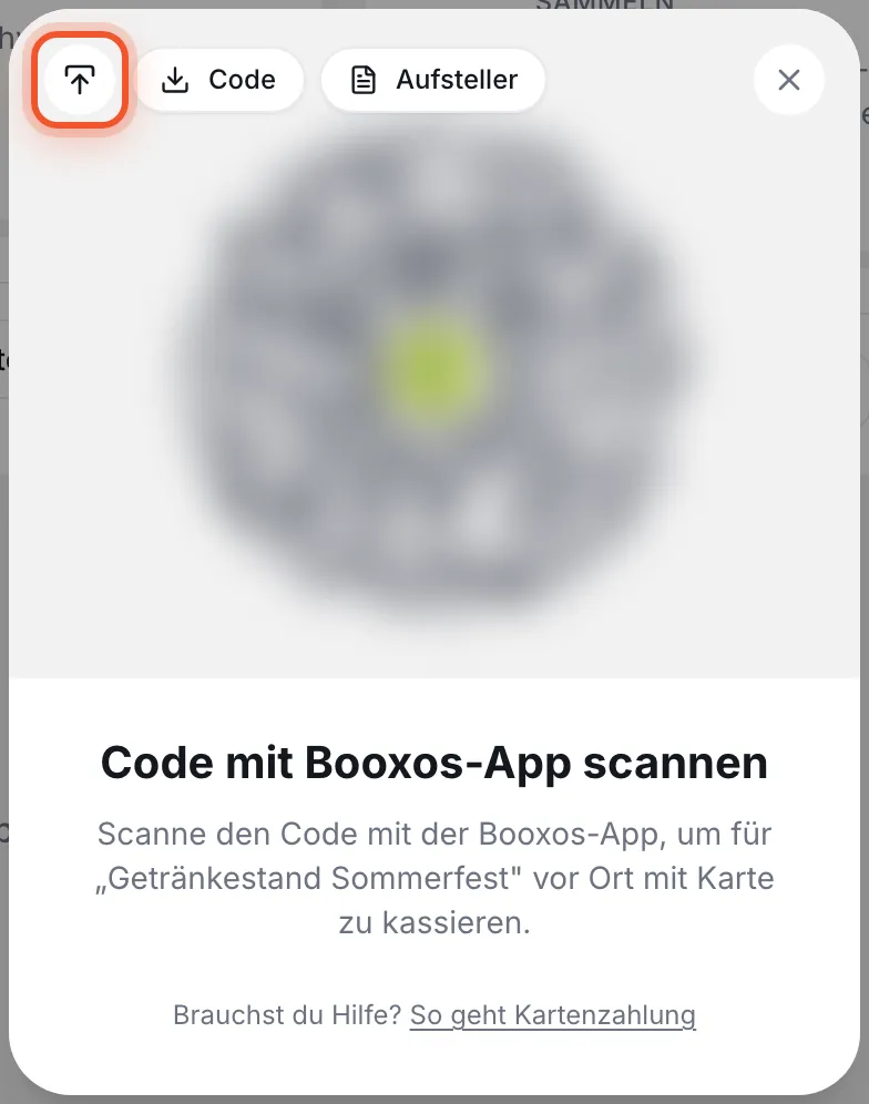 Helfer-Code mit aufgeklapptem Download-Menü „Code“ und „Aufsteller“